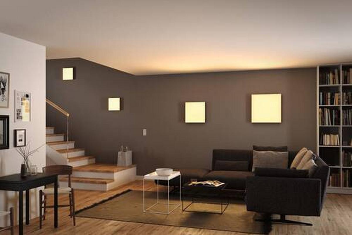 LED-Paneel Velora Rainbow in Weiß max. 19 Watt - Weiß, Basics, Metall (45/45/6,4cm) - Paulmann