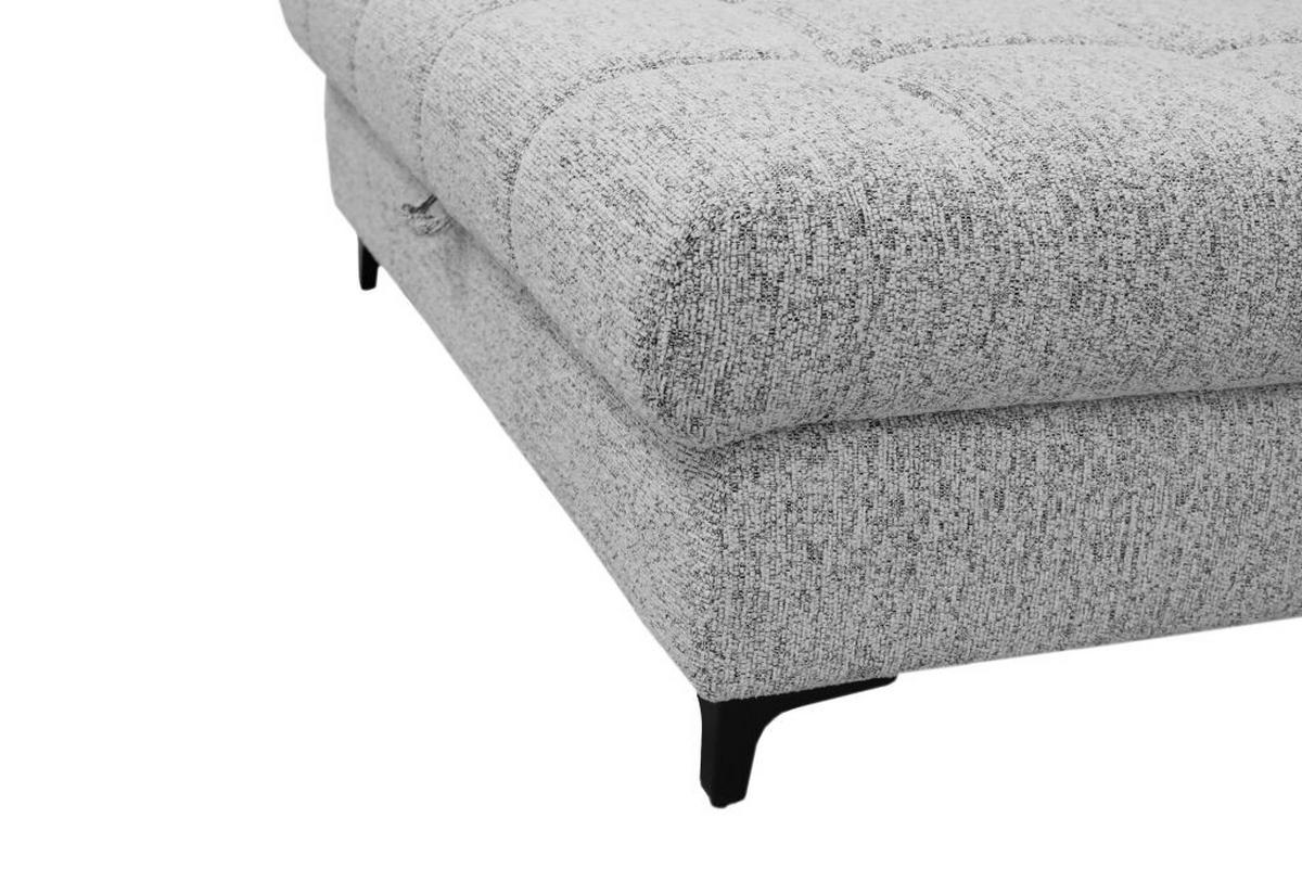 Kutna Garnitura Santorini - siva/crna, Moderno, tekstil (193/291cm) - Premium Living