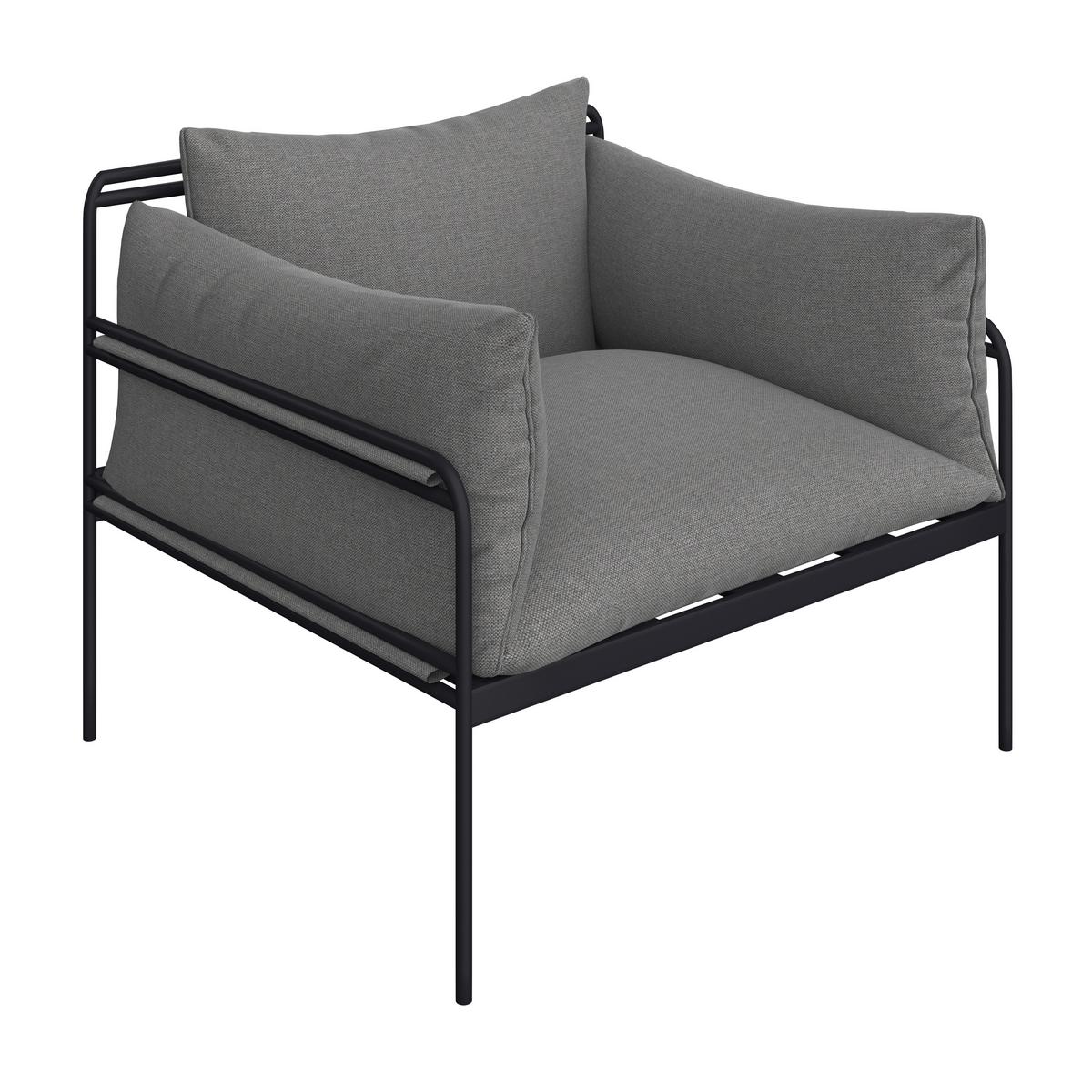 Garnitură grădină Anny - antracit/gri, Modern, sticlă/metal (218/69/76cm) - Bessagi Garden