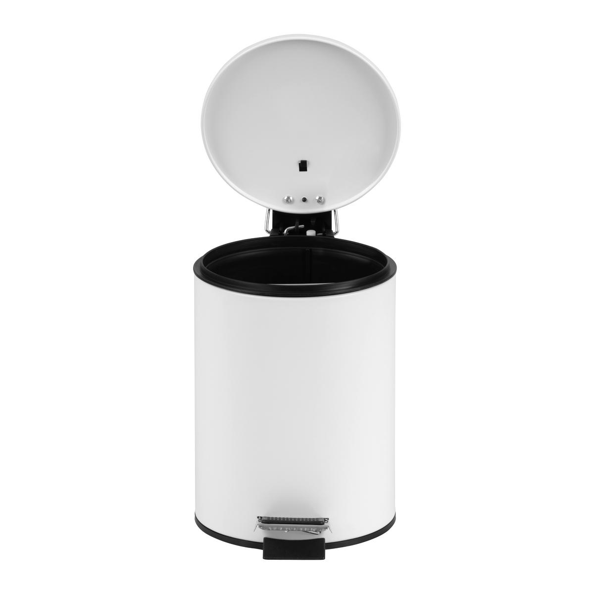 Kosmetikeimer Noah Weiß Ca. 3 L - črna/bela, Moderno, kovina/umetna masa (17/25cm) - Mömax