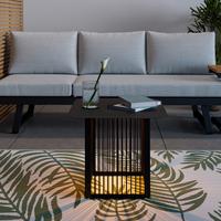 Gartenbeistelltisch Tracy Schwarz Solar - Schwarz, MODERN, Kunststoff/Metall (55/48/55cm) - Bessagi Garden