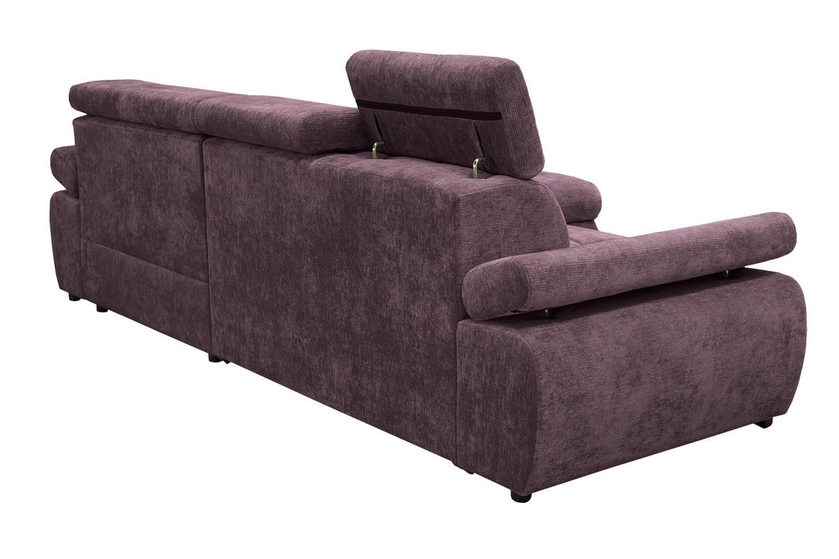 Kutna Garnitura Vegas - boje kupine/crna, Design, drvo/tekstil (294/173cm) - Modern Living
