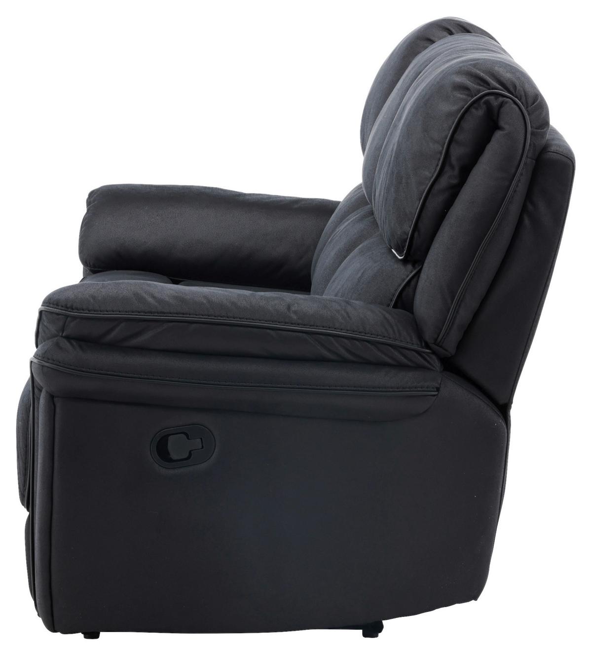 3-SITZER-SOFA SARANDA - Schwarz, Design, Kunststoff/Textil (228/103/99cm) - Livetastic