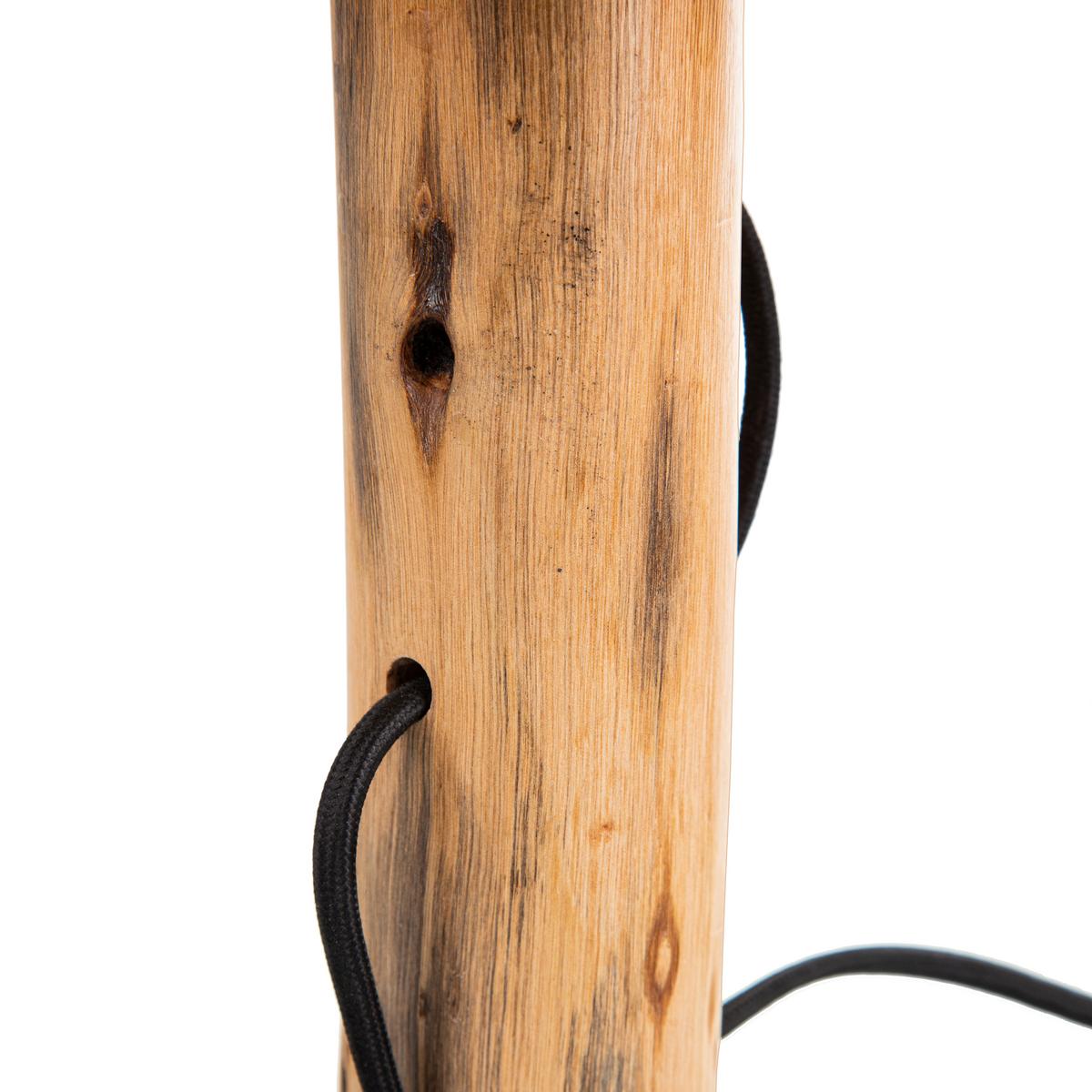 LAMPA STOŁOWA 50210146X NORIN - biały/brązowy, Natur, tkanina/drewno (18/32,6cm)