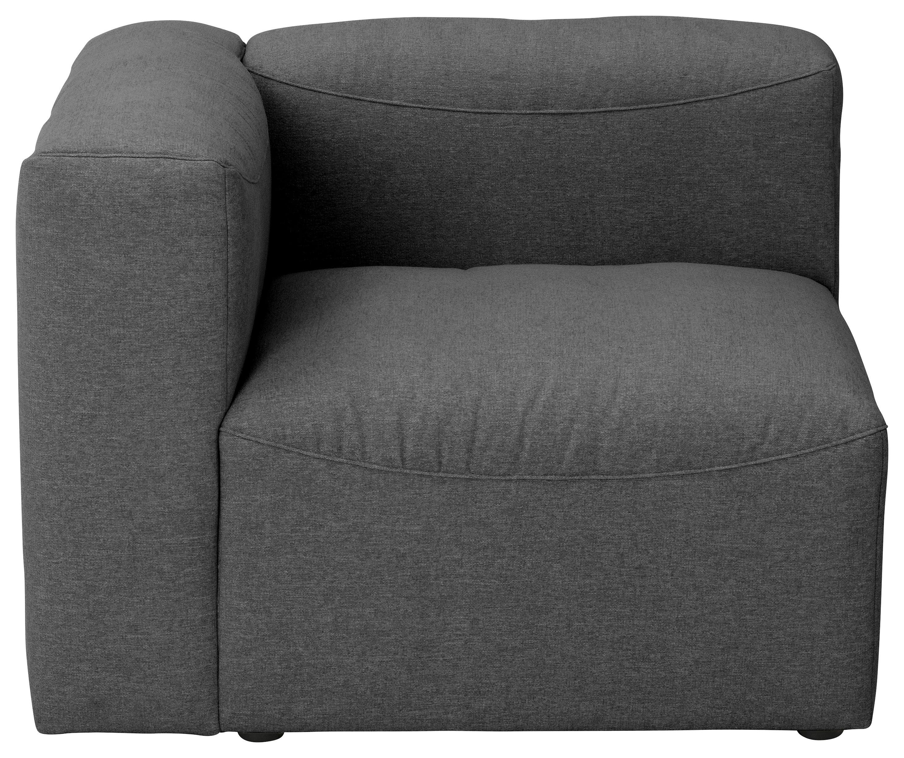 SOFAELEMENT LENA - Anthrazit, Design, Kunststoff/Textil (100/73/100cm) - Max Winzer