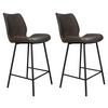 Barhocker-Set Barron 2er-Set ca. 47x99 cm Anthrazit - Anthrazit/Schwarz, KONVENTIONELL, Kunststoff/Textil (47/99/40cm) - MID.YOU