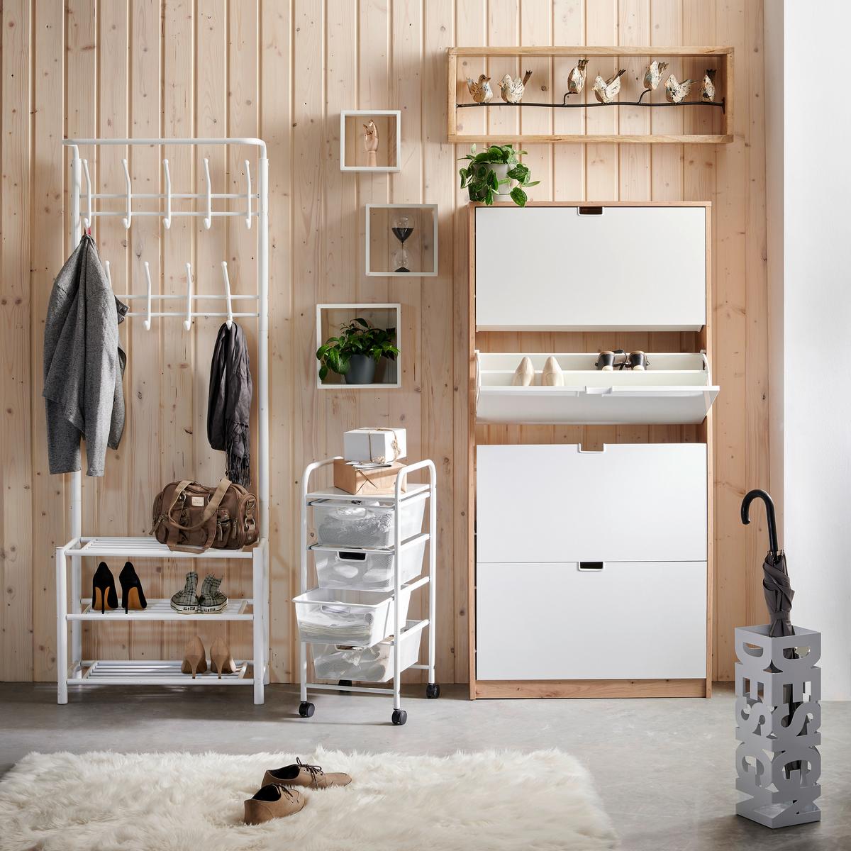 Stativ de haine Amelia - alb, Modern, metal (67/185/32cm) - Modern Living