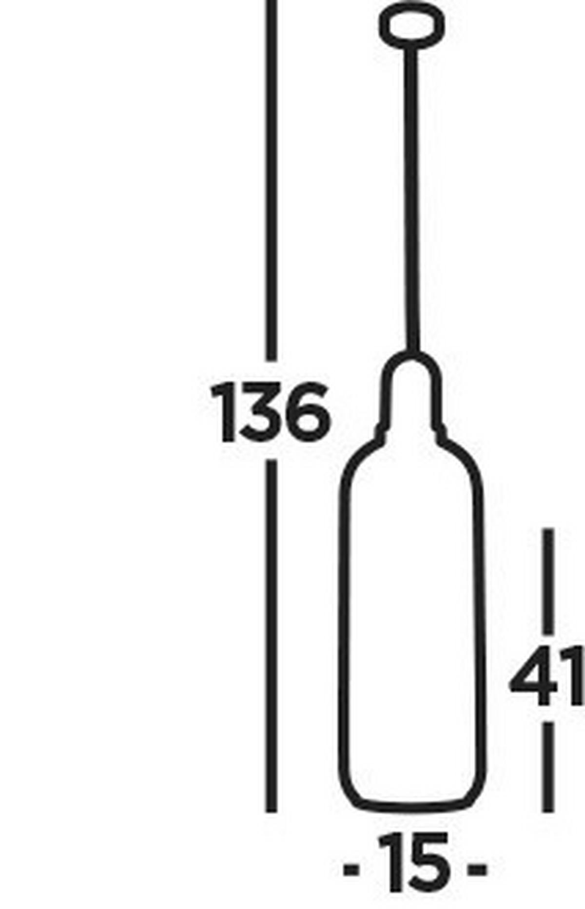 Függőlámpa Pipette 46641-1ac - sárgarézszínű, Konventionell, üveg/fém (15/136cm)