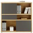 Regal Eichefarben - Eichefarben/Anthrazit, MODERN, Holzwerkstoff/Kunststoff (116,6/112,8/37cm) - Premium Living Regal Eichefarben - Eichefarben/Anthrazit, MODERN, Holzwerkstoff/Kunststoff (116,6/112,8/37cm) - Premium Living