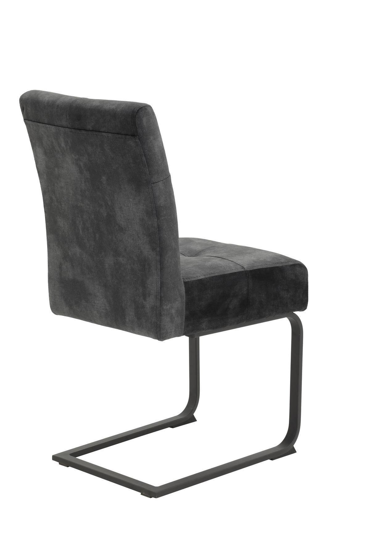 Scaun Luise - antracit, Modern, metal/textil (64/90,5/42,5cm) - Mömax