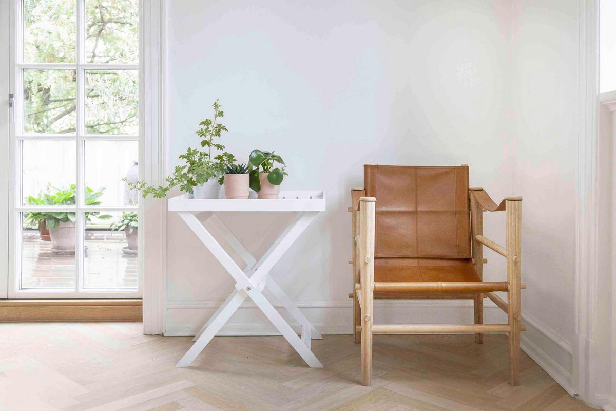 Tabletttisch Tray Table Weiß Hochglanz - Weiß Hochglanz, KONVENTIONELL, Holz (60/40/65cm) - MID.YOU