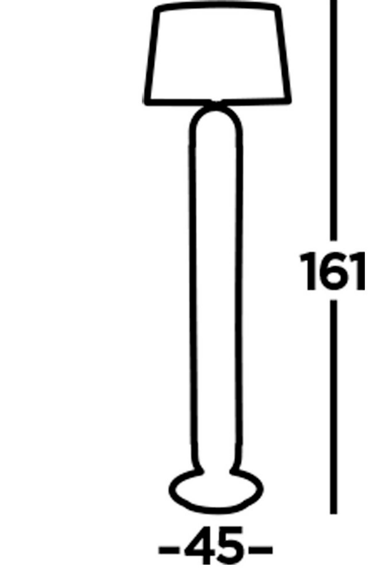 Állólámpa Jazz Eu41432ss - fekete/ezüstszínű, Design, műanyag/textil (45/161cm)