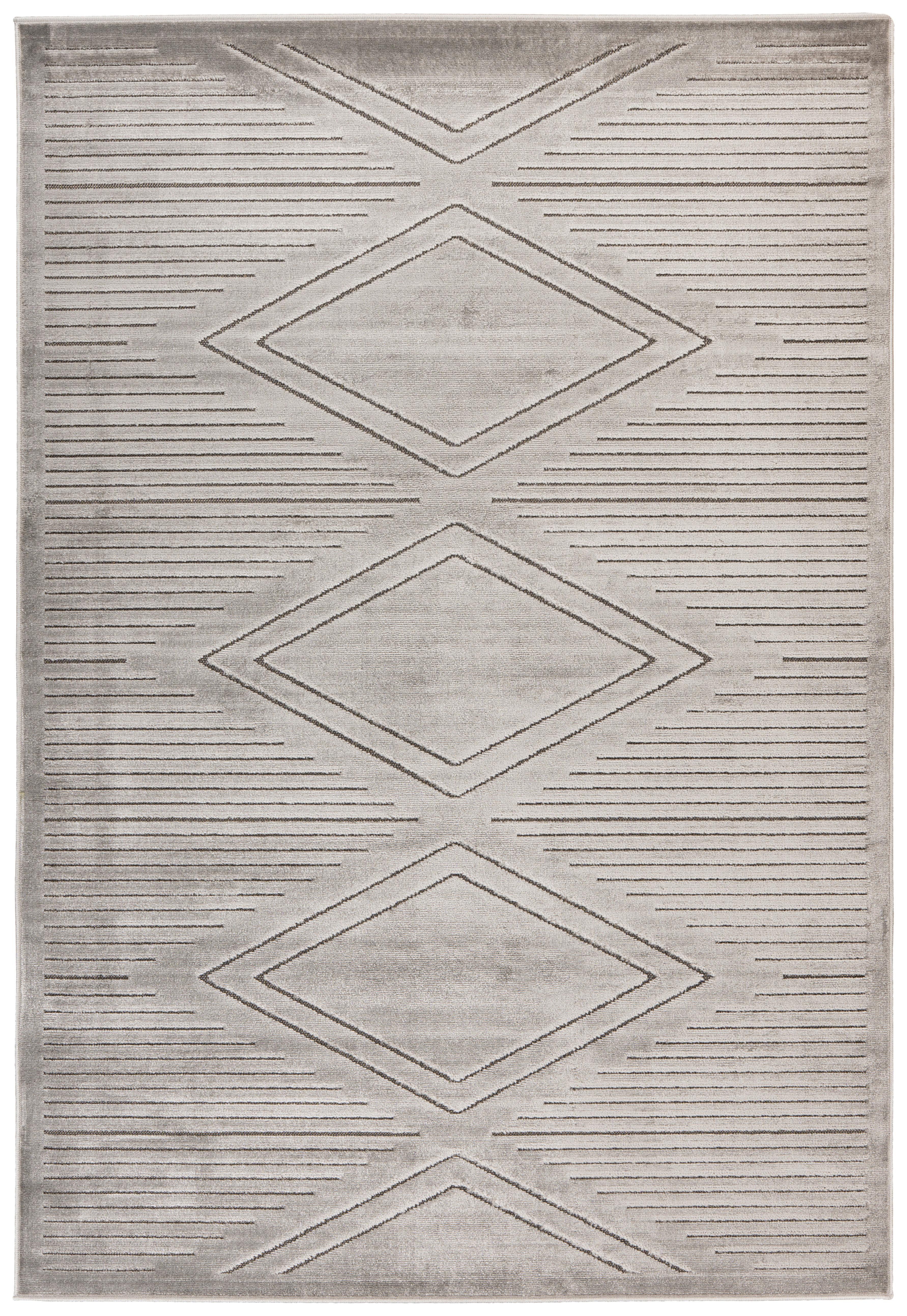 Flachwebeteppich Madita 100 - Grau, Konventionell, Textil (160/230cm) - Kayoom