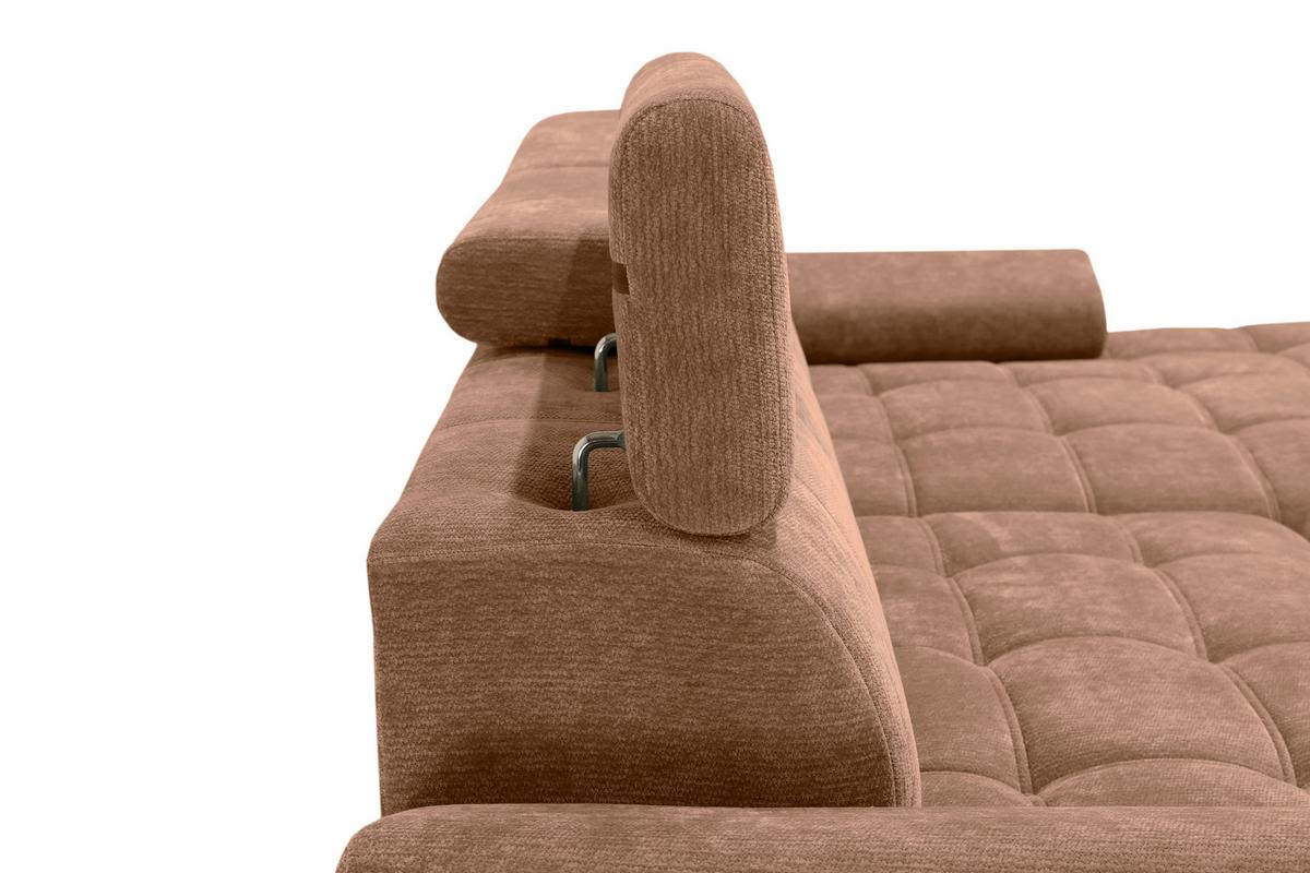 Kutna Garnitura Vegas - crna/terakota, Design, drvo/tekstil (294/173cm) - Modern Living