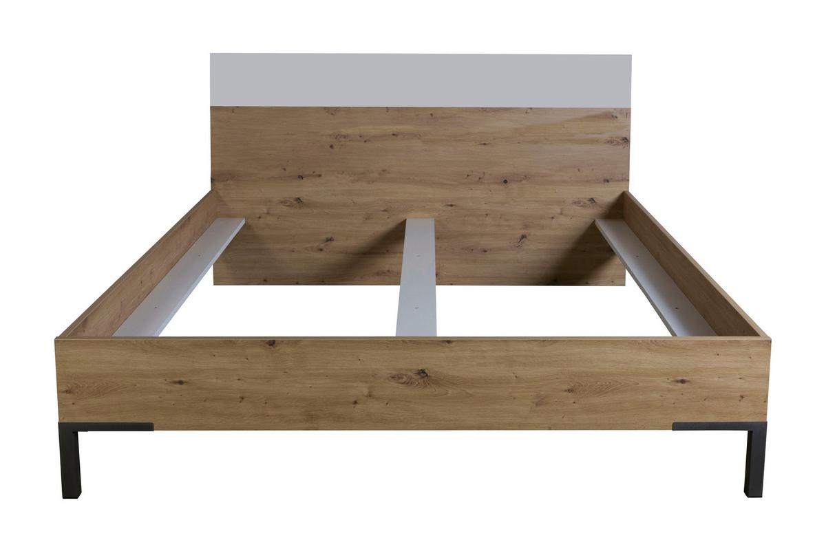 Krevet Sposami - kašmir/hrast Artisan, Moderno, drvni materijal/metal (180/200cm) - Premium Living