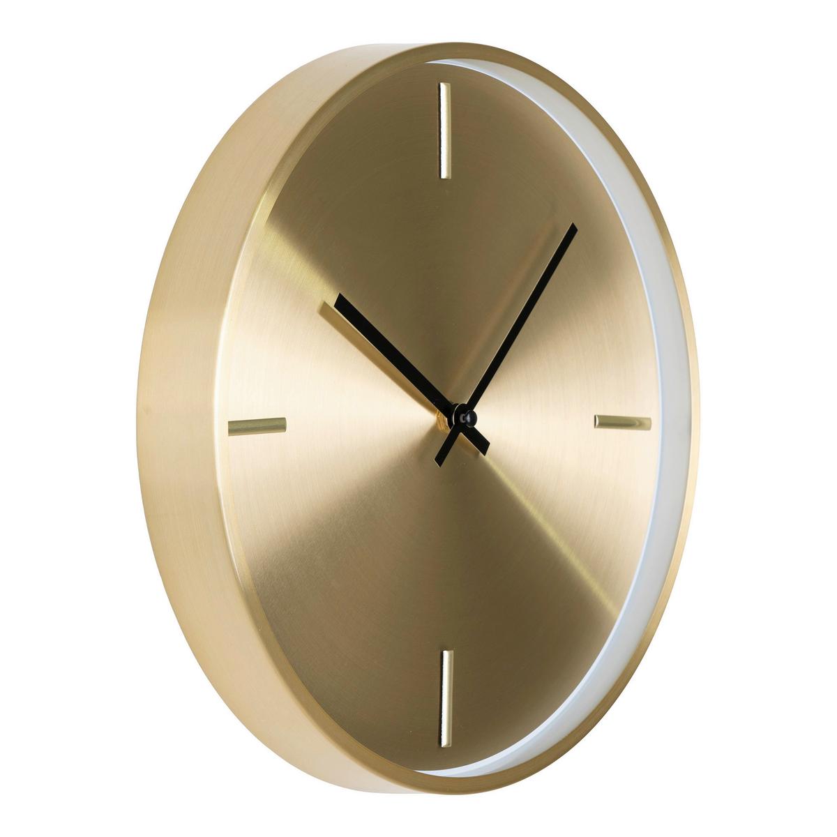 Wanduhr Istanbul Wall Clock Goldfarben Ø ca. 30cm - Goldfarben, Basics, Metall (30/30/4cm)