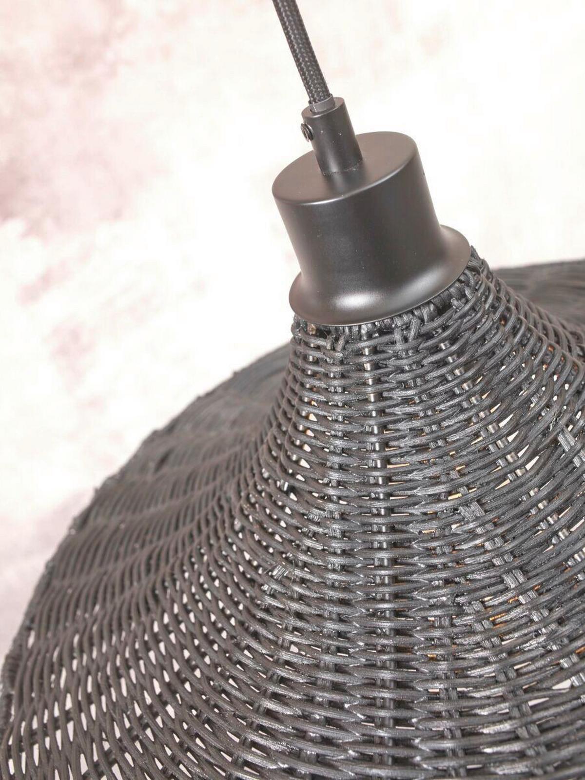 Viseča Svetilka Bora Bora, Črna - črna, Trend, les (40/12cm) - Good & Mojo