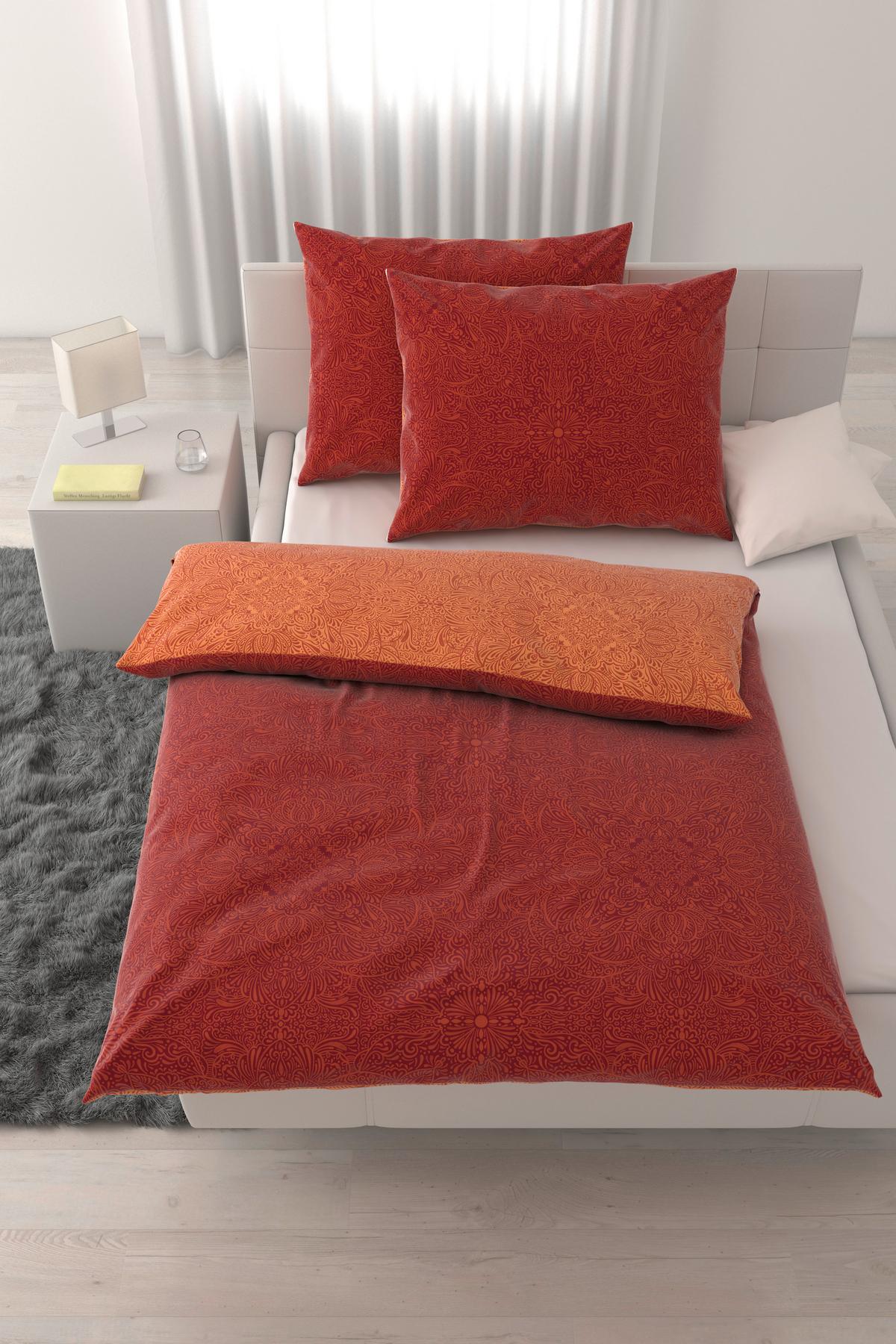 Posteljnina Bella Wende Xxl - rdeča, Moderno, tekstil (200/200cm) - Mömax