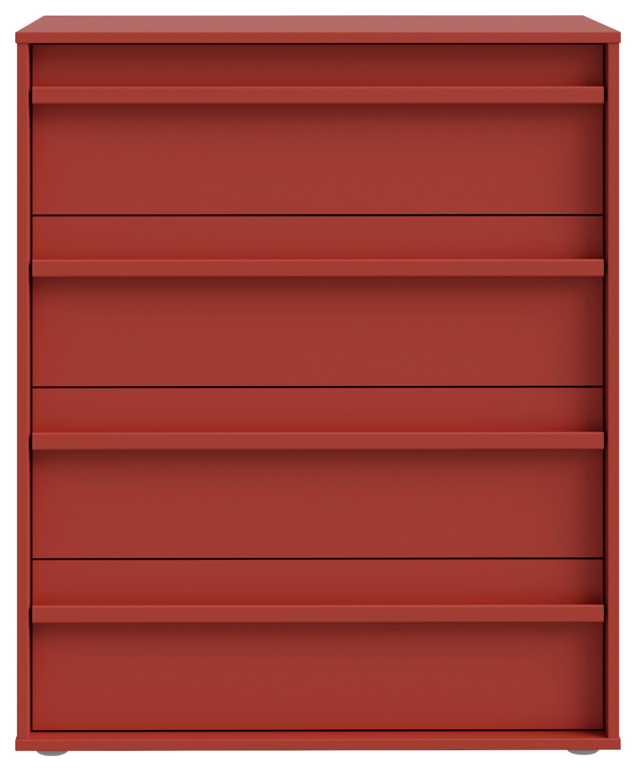 Kommode Cleo Rot - Rot, MODERN, Holzwerkstoff (78,4/94,4/42cm) - Mömax
