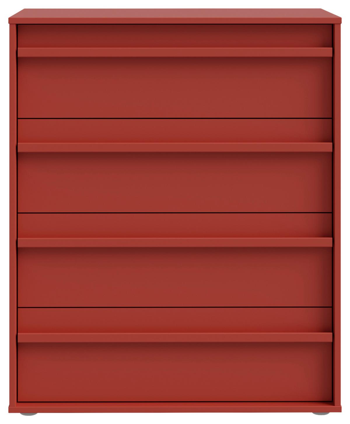 Kommode Cleo Rot - Rot, MODERN, Holzwerkstoff (78,4/94,4/42cm) - Mömax