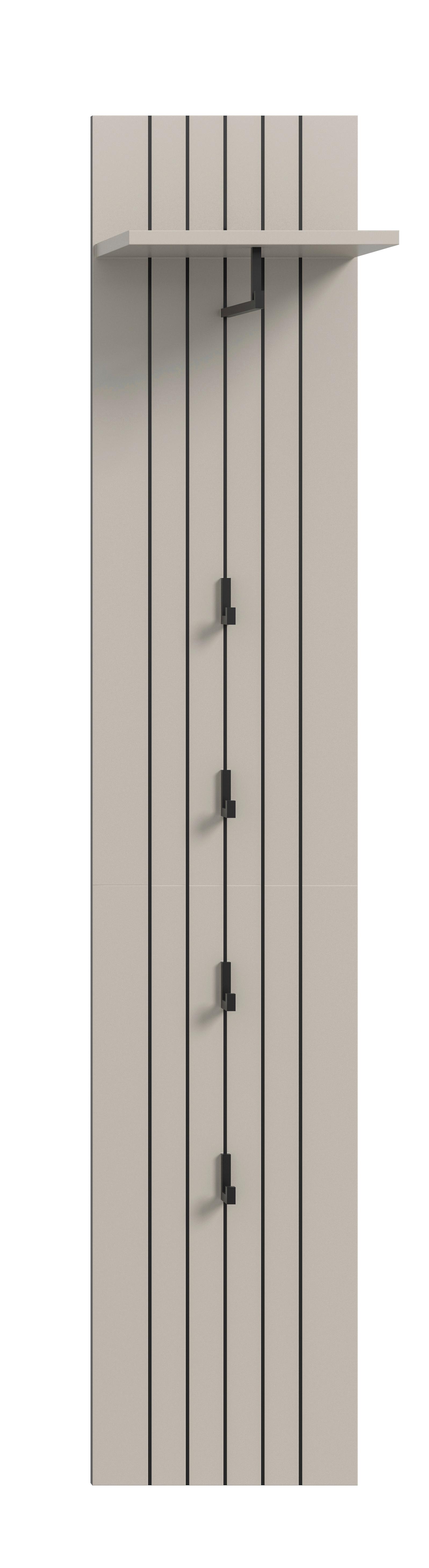 Garderobni Panel Station, Kašmir - kašmir, Design, leseni material (31/160/27cm) - MID.YOU