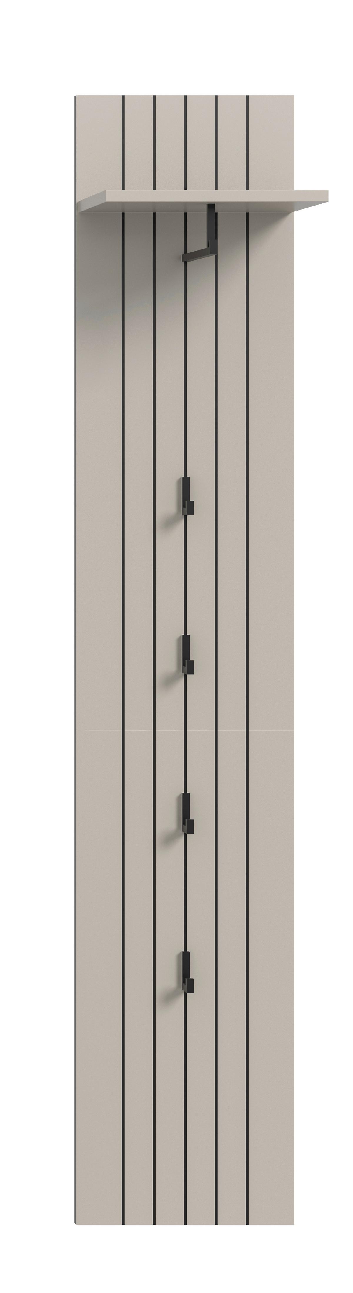 Garderobni Panel Station, Kašmir - kašmir, Design, leseni material (31/160/27cm) - MID.YOU