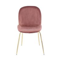 Szék Szett Lkcqv - fáradt rózsaszín/sárgarézszínű, Modern, műanyag/fém (47/90/59cm) - Kayoom