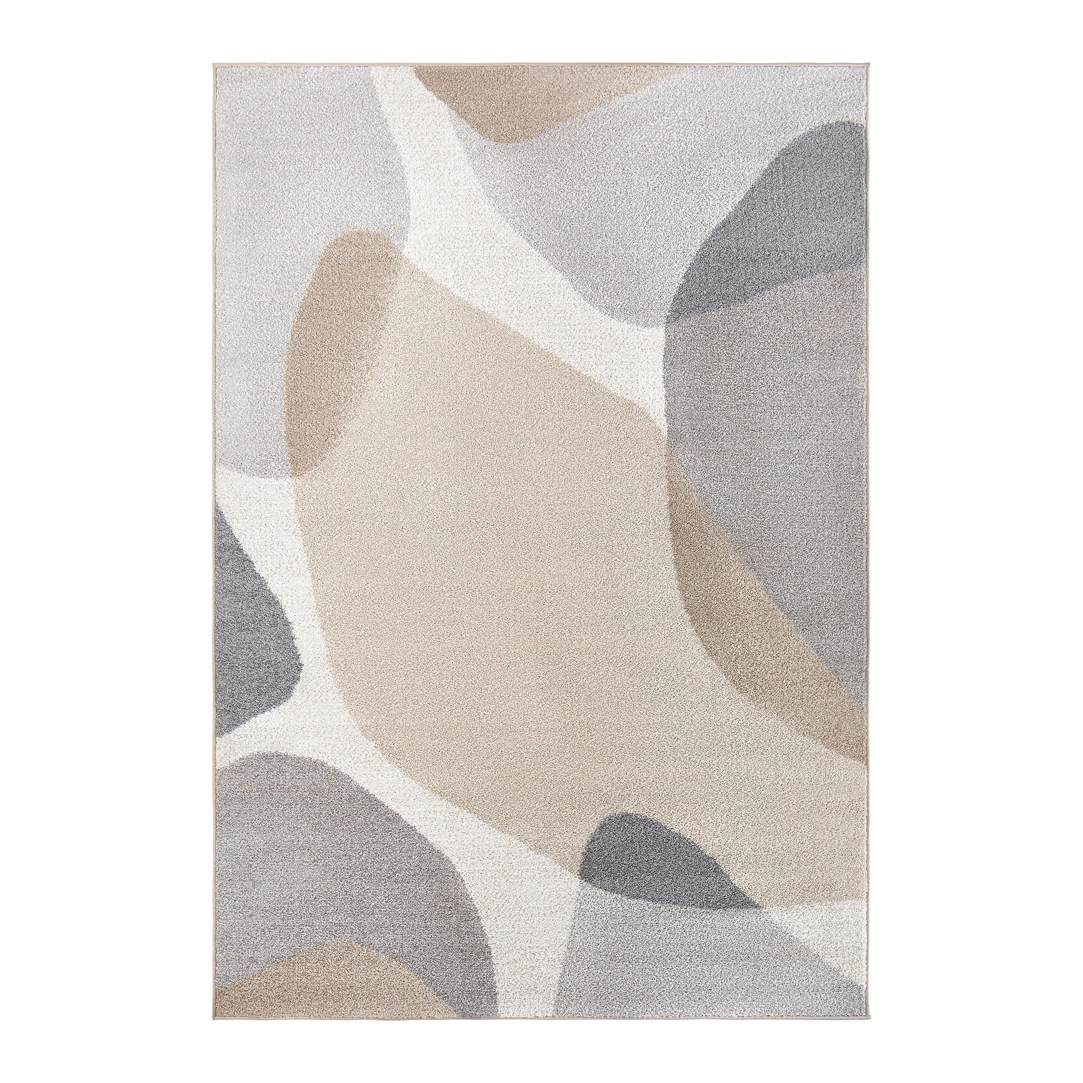 Tkani Tepih Stone-Flow - višebojna/bež, Konvencionalno, tekstil (80/150cm) - Mömax