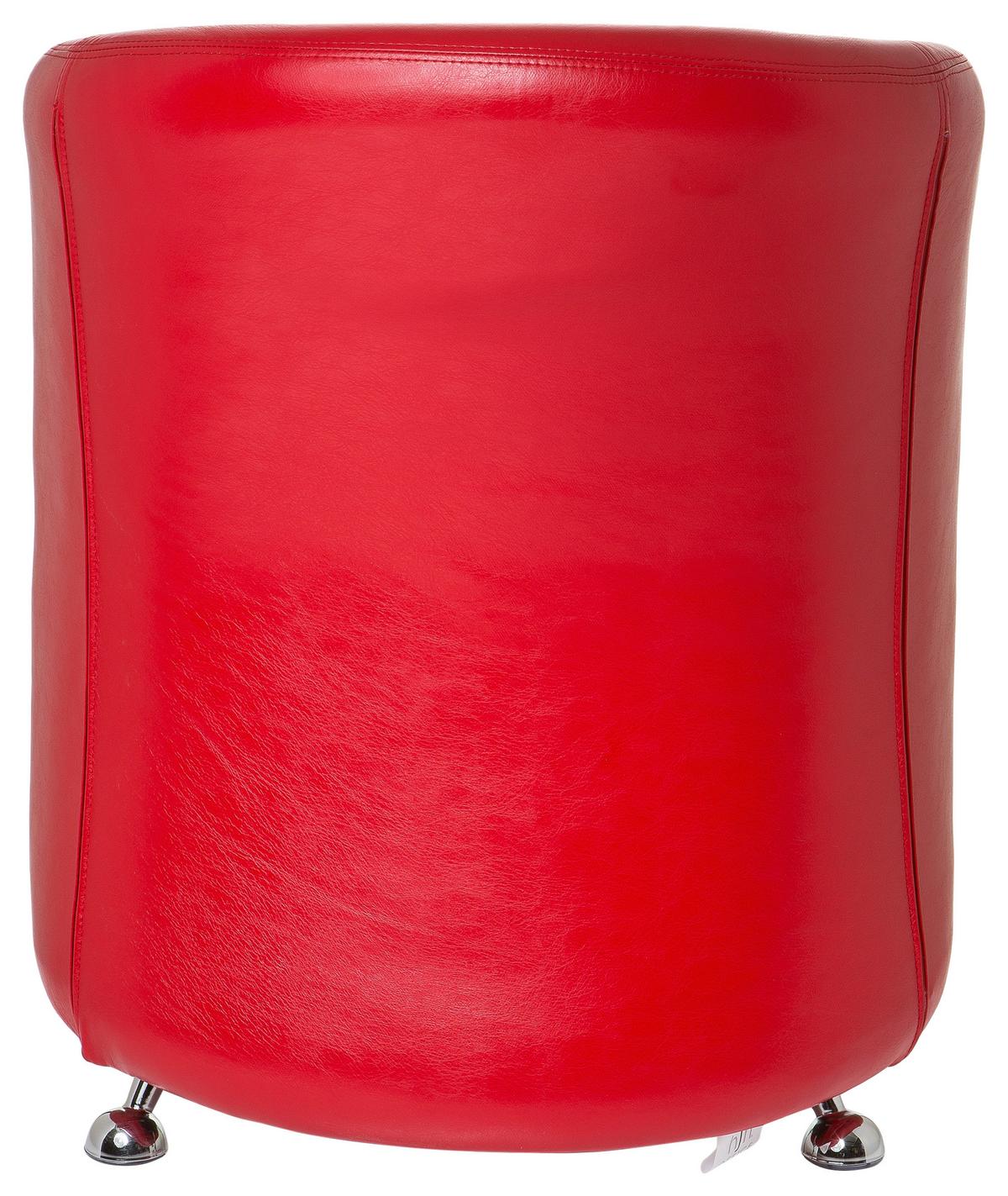 Fotelj St. Lucia, Rdeča - barve kroma/rdeča, Moderno, kovina/tekstil (60/85/50cm) - MID.YOU