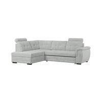Ugaona Garnitura Falco New - sivo-bela/crna, Konvencionalno, tekstil/plastika (183/251cm) - Ondega