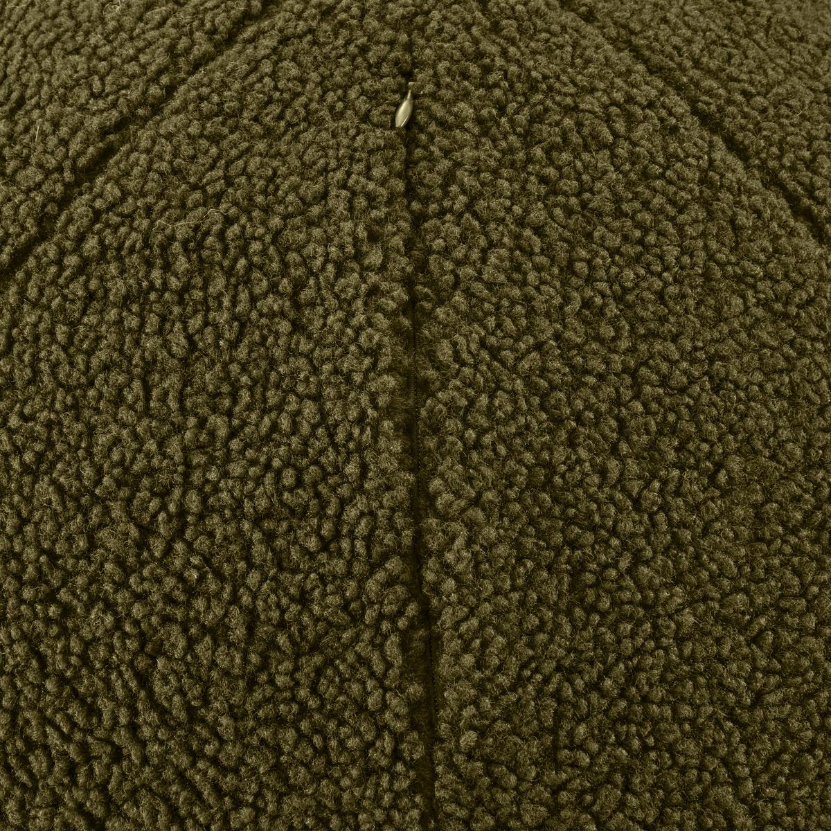 Pouf Ted Grün Ø ca. 45cm - Olivgrün, Textil (45cm) - Mömax