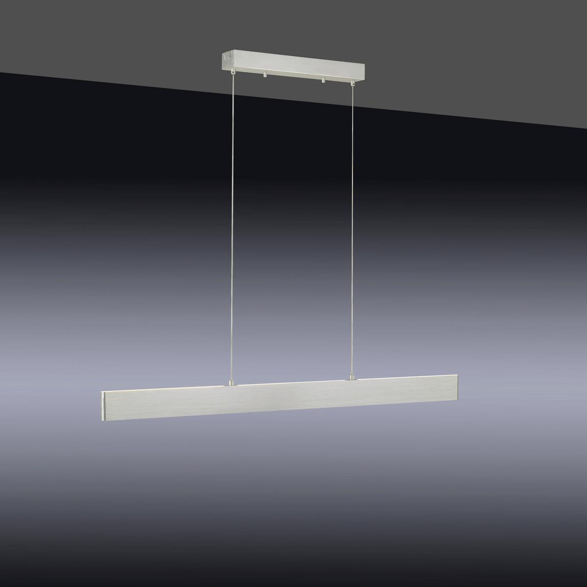 LED-Hängeleuchte Nila in Alufarben max. 28 Watt - Alufarben, MODERN, Kunststoff/Metall (121/8/120cm)