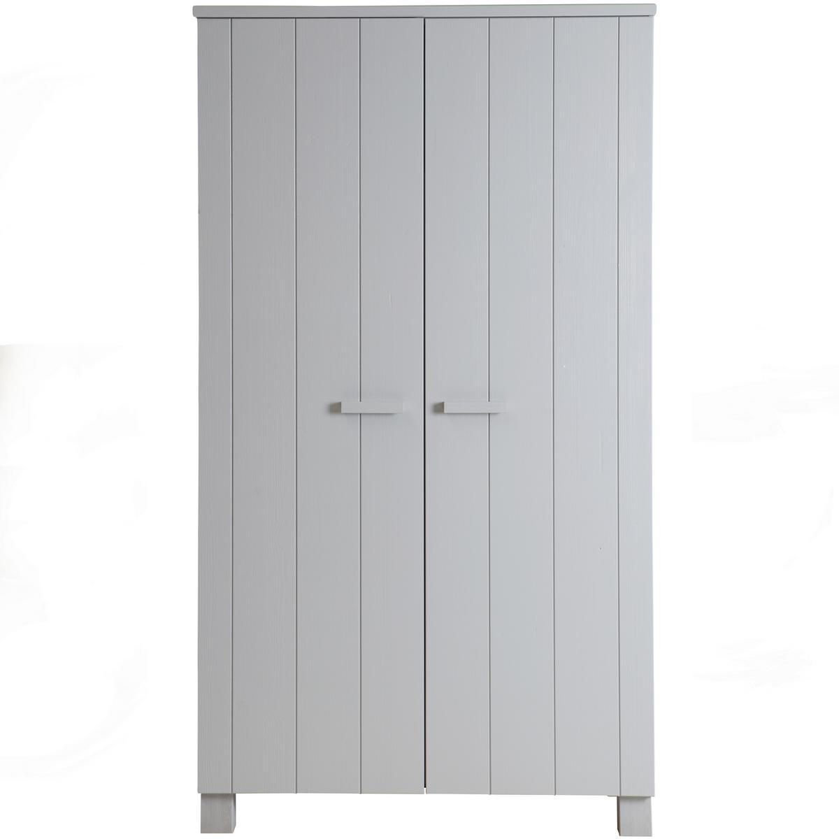 Garderobenschrank Dennis Grau - Grau, Design, Holz (111/202/55cm) - Livetastic