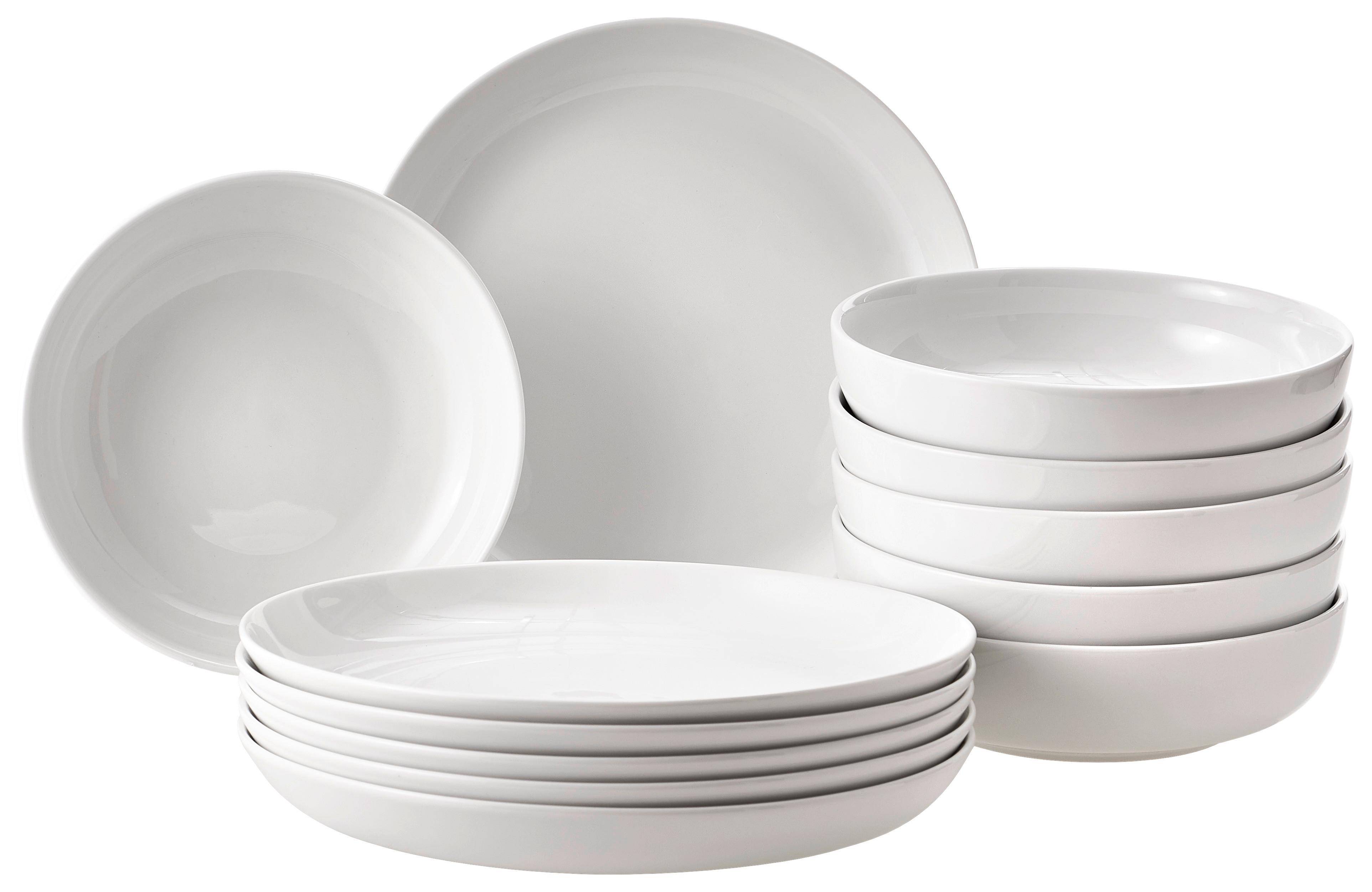 ZASTAWA STOŁOWA LILYBET - biały, Basics, ceramika - Novel