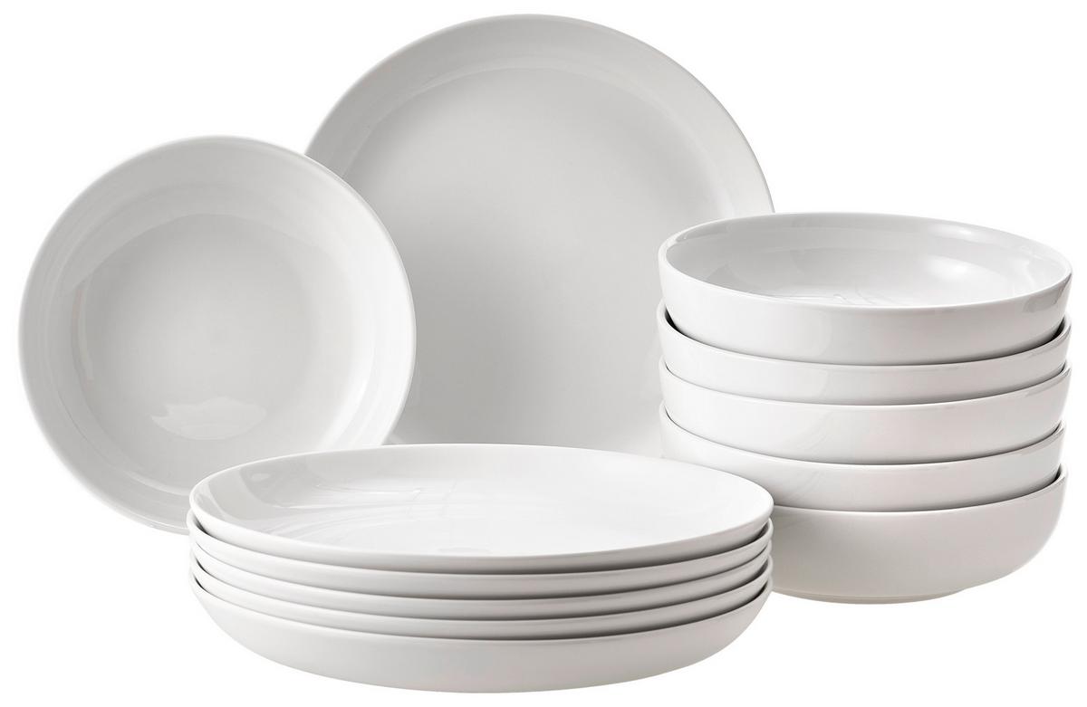 ZASTAWA STOŁOWA LILYBET - biały, Basics, ceramika - Novel