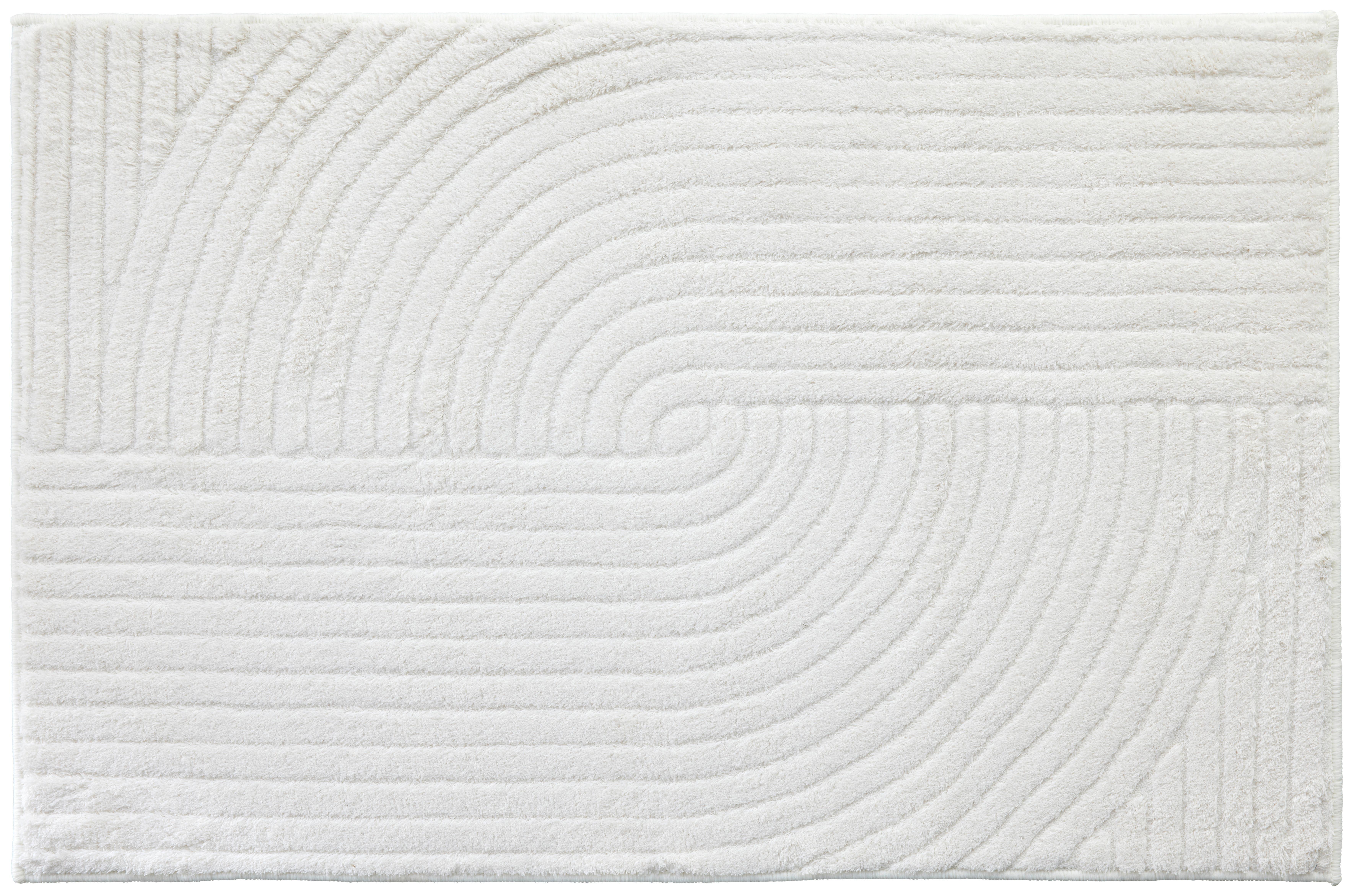 Badematte Retro Weiß ca. 60x90cm - Weiß, Kunststoff (60/90cm) - Mömax