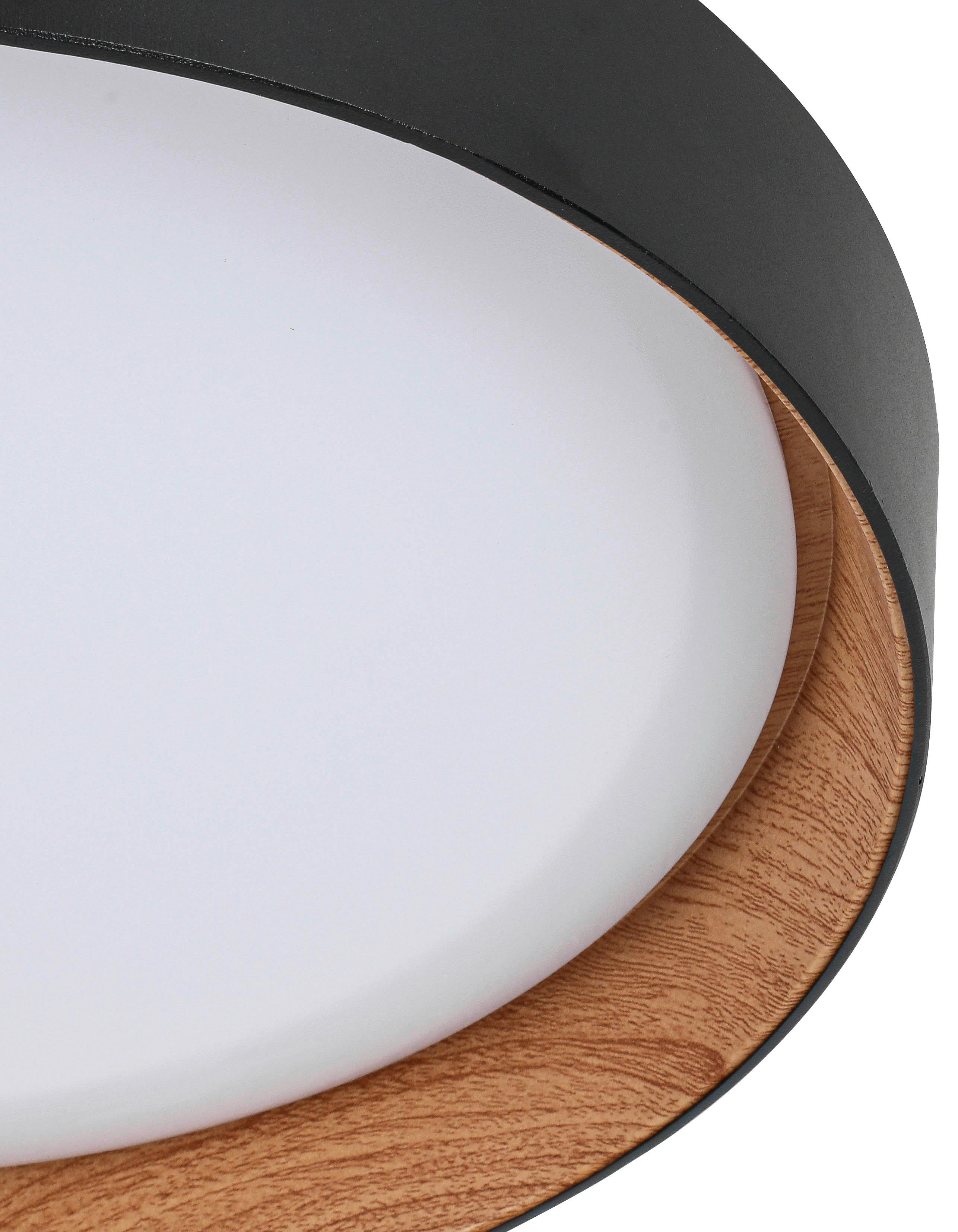LED-TAKLAMPA LIA - vit, Klassisk, metall/trä (39/39/7cm) - Mömax