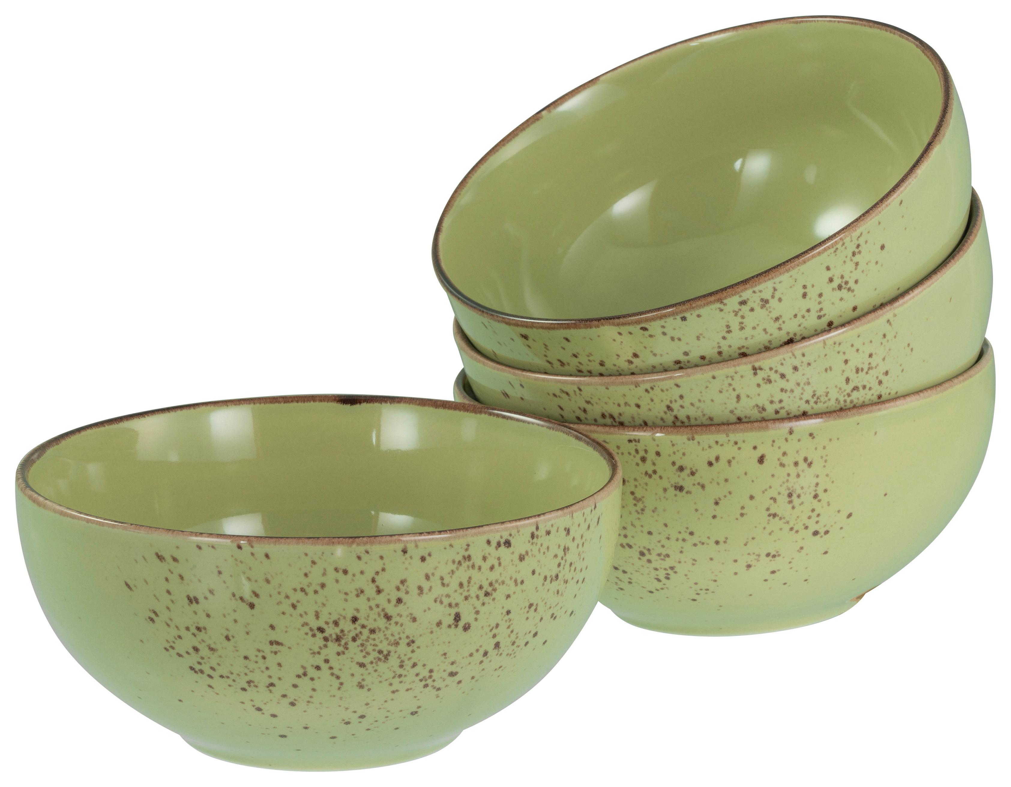 Set Posod Green, 4-Delni - zelena, Design, keramika (17,5cm) - Creatable