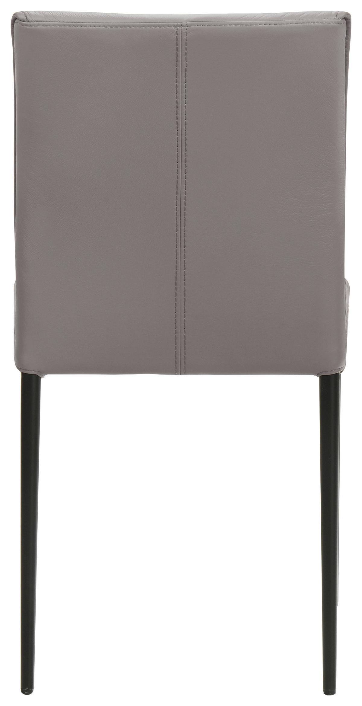 KRZESŁO ANGELO -EXKLUSIV- - czarny/brązowy, Design, skóra/metal (46/87/58cm) - Johann Jakob