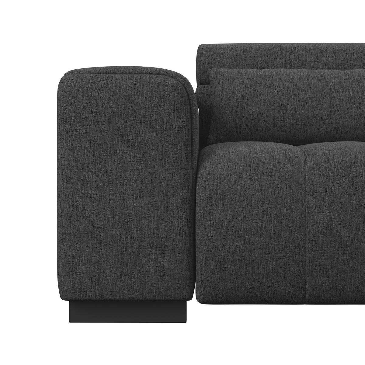 Kutna Garnitura Matera - boje grafita/crna, Trend, tekstil/drvo (311/226cm)
