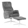 RELAXFÅTÖLJ STAR - vit/grafitfärgad, Modern, metall/textil (72/107-95/86-110cm) - Mömax