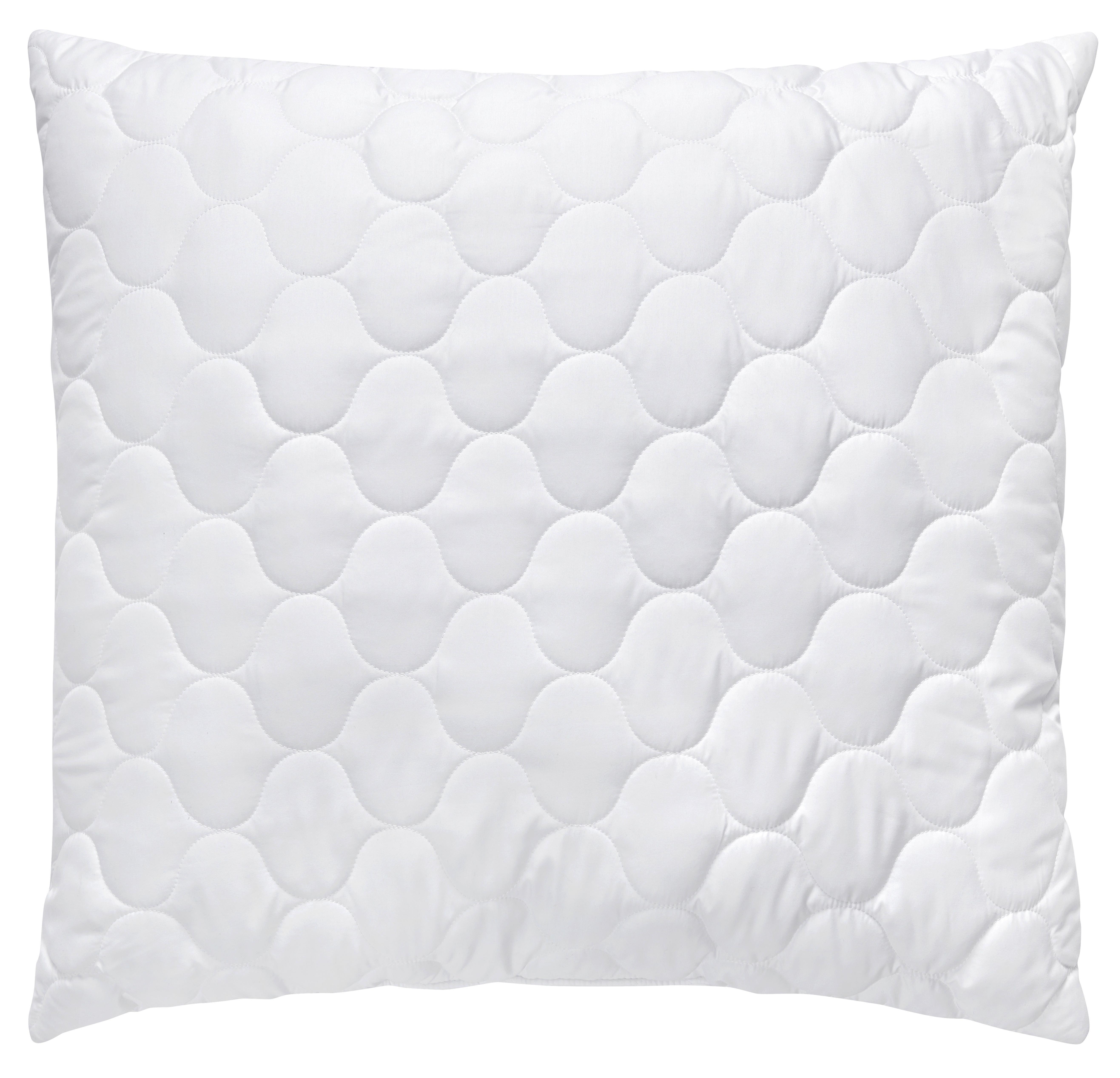 Kopfkissen Aloe Vera in Weiß ca. 80x80cm - Weiß, KONVENTIONELL, Textil (80/80cm) - Nadana