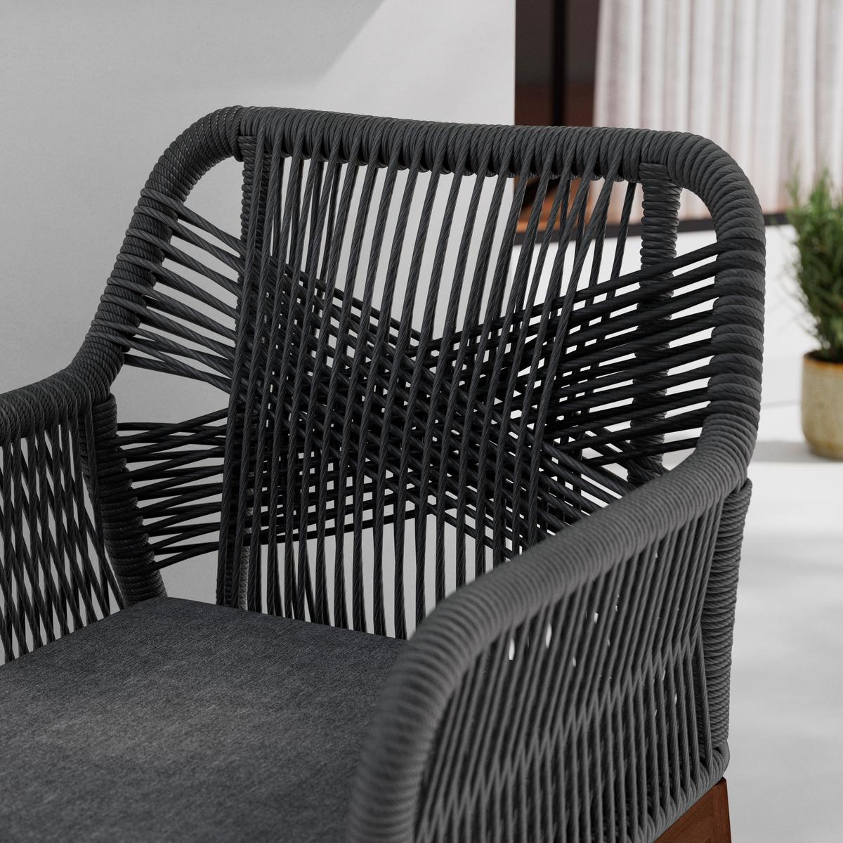 Kerti Szék Finn - tíkfa színű/szürke, Modern, fa/fém (64/87/65cm) - Mömax