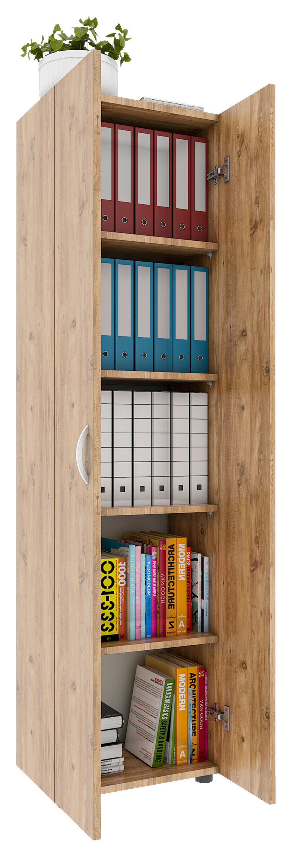 Pisarniška Omara Ulas 5, Hrast - medeni hrast, Moderno, leseni material (49/178/34cm) - MID.YOU