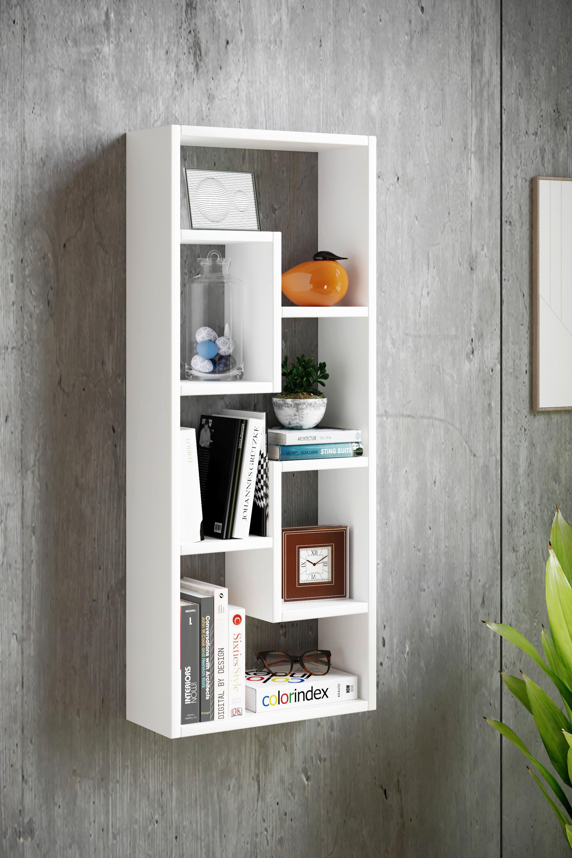 WANDREGAL VILOTA - Weiss, Design, Holzwerkstoff (36/92/15cm) - MID.YOU