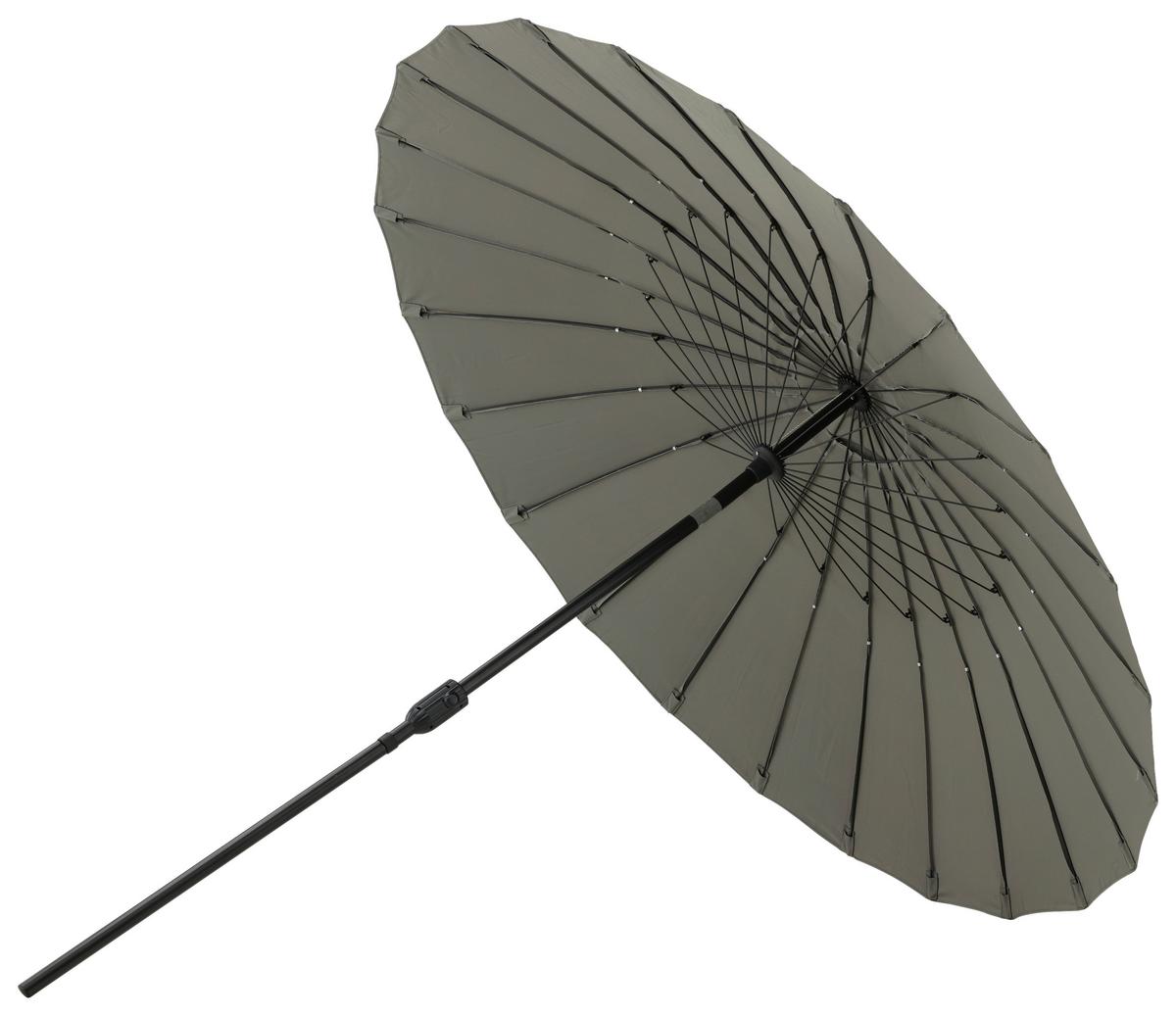 Sonnenschirm Palmetto ca. 270x270 Grau - Grau, KONVENTIONELL (270/270cm) - Gardenson
