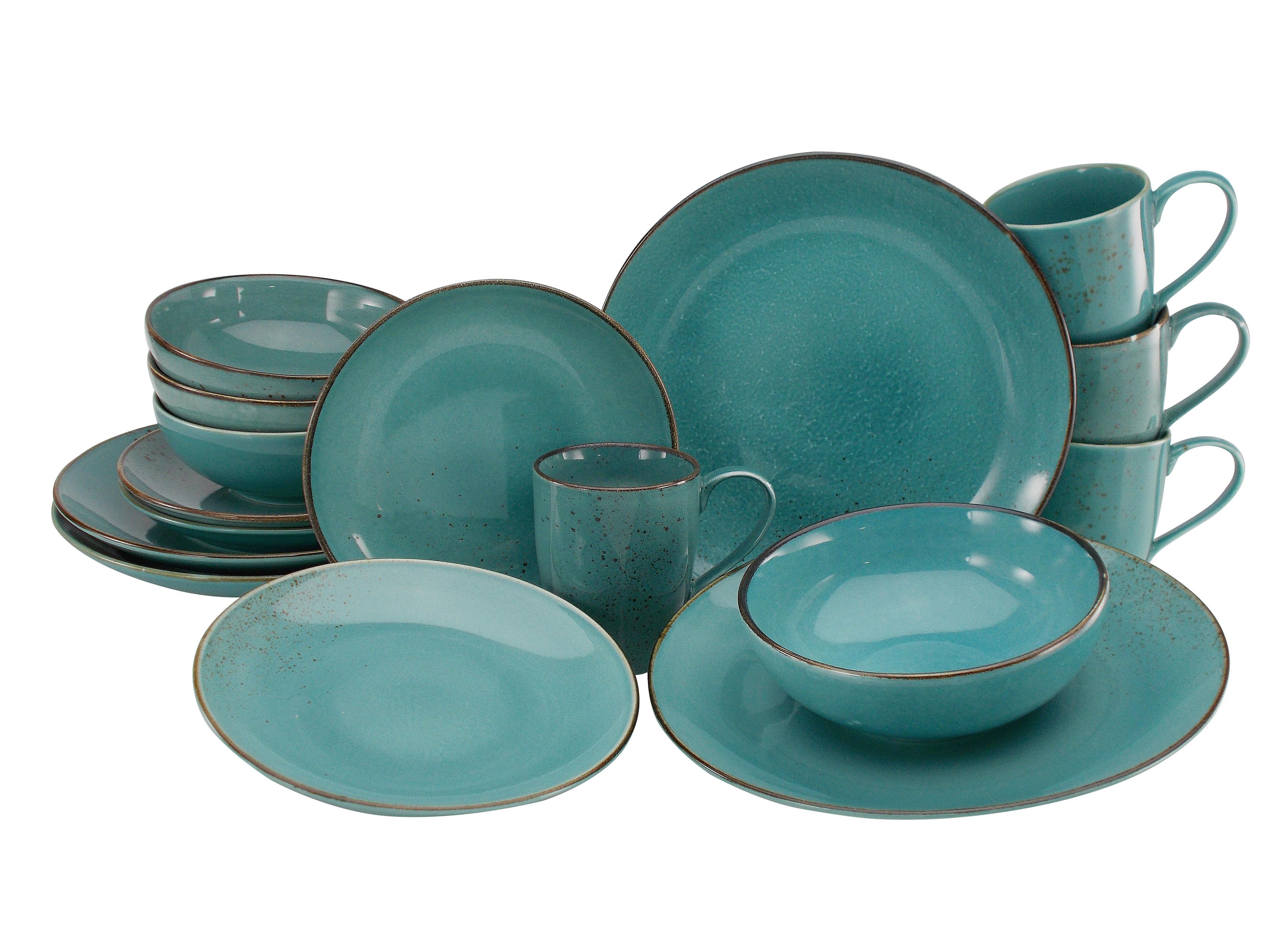 Kombinirani Servis Water, 16-Delni - modra, Basics, keramika - Creatable