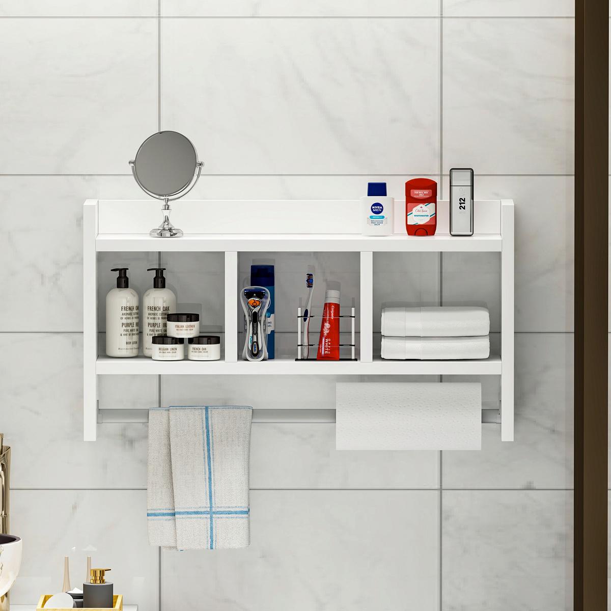 KÜCHENREGAL ASYA R001 WANDREGAL - Weiss, Design, Holzwerkstoff (64/35/15cm) - Livetastic