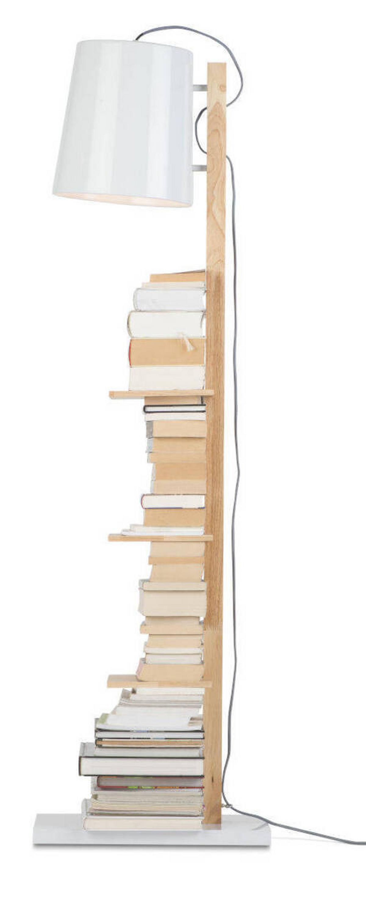 Állólámpa Cambridge/f/w - fehér, Design, fa/fém (30/168/49cm) - It's about Romi