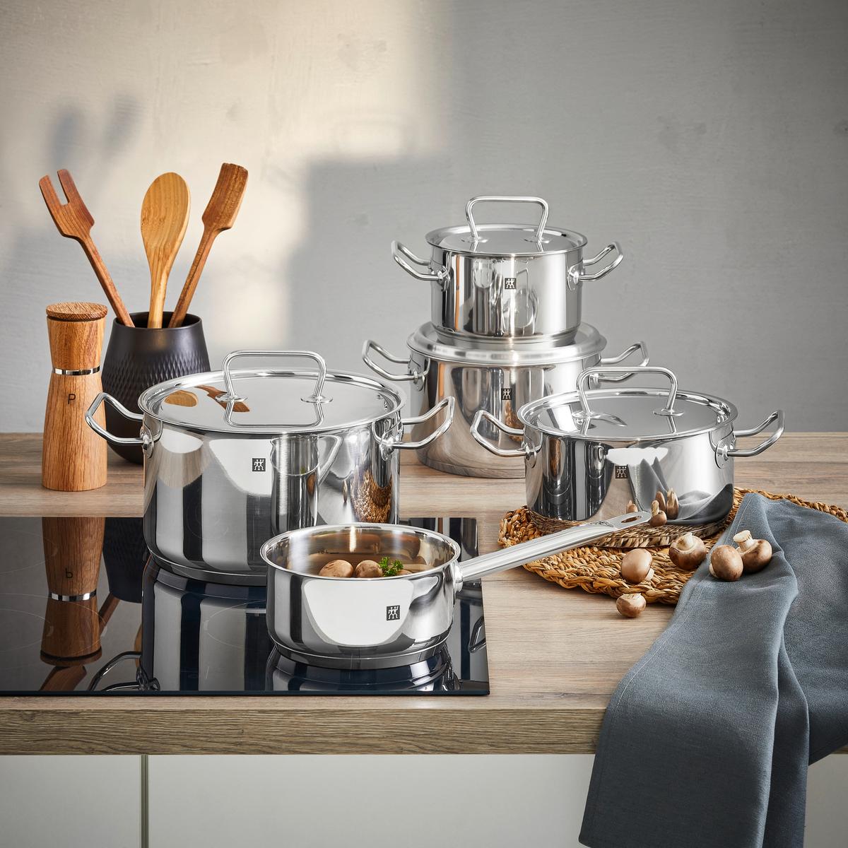 ZESTAW GARNKÓW 1006261/ 66580-000-0 ZWILLING - kolor srebrny/kolor stalowy, Basics, metal - Zwilling